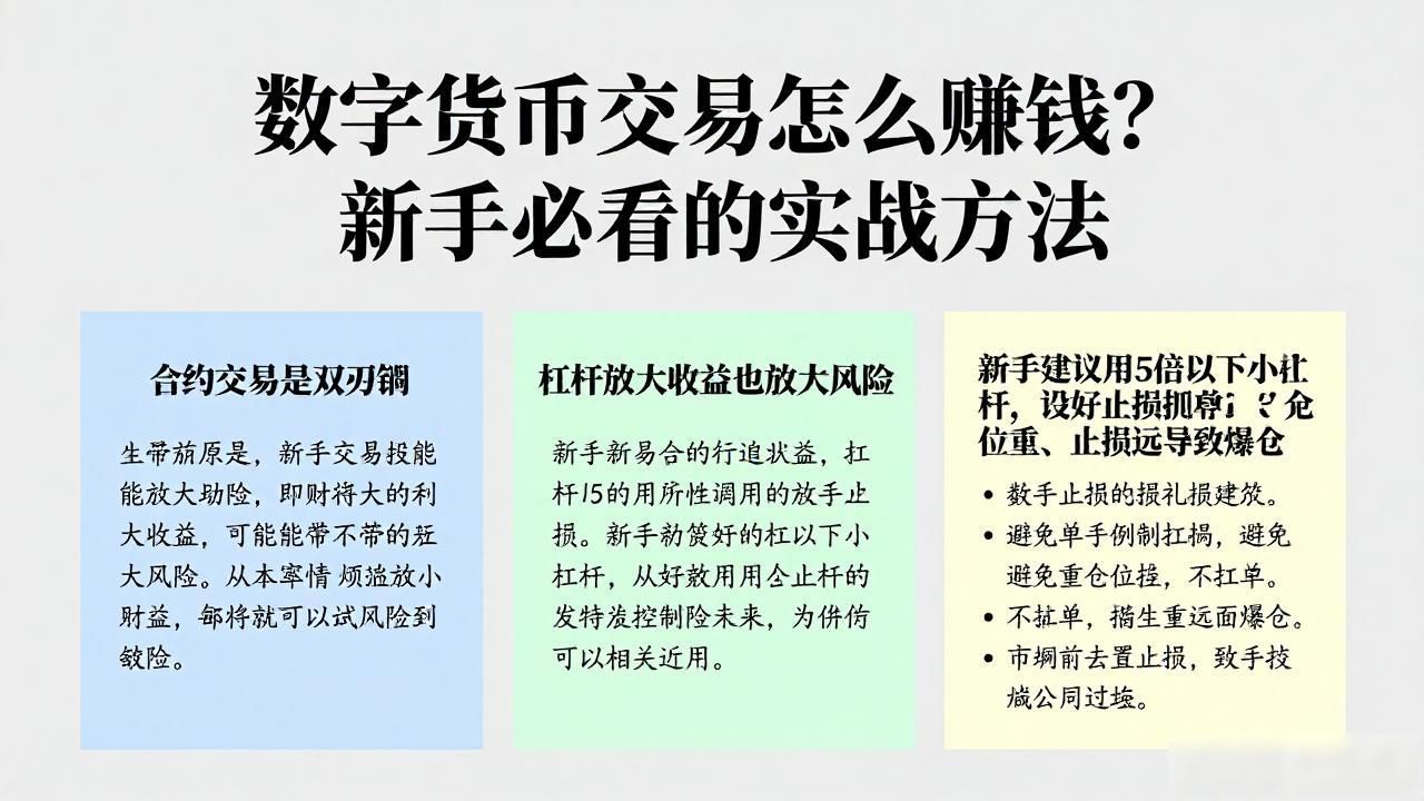 数字货币交易怎么赚钱？新手必看的实战方法