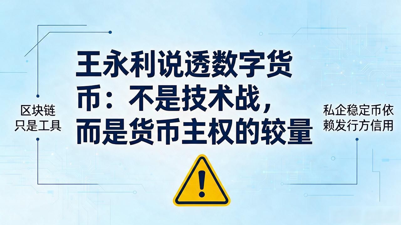 王永利说透数字货币：不是技术战，而是货币主权的较量