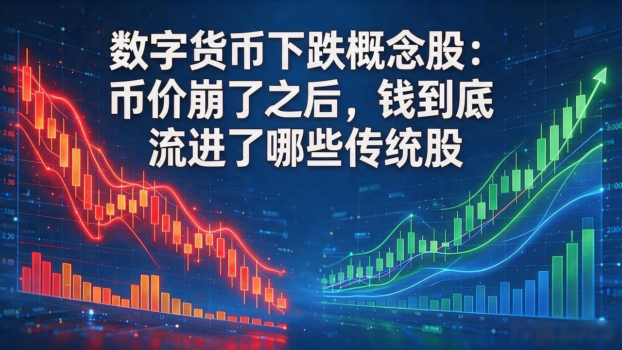 数字货币下跌概念股：币价崩了之后，钱到底流进了哪些传统股