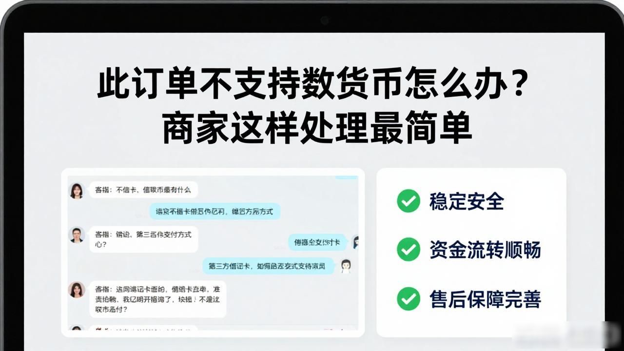 此订单不支持数字货币怎么办？商家这样处理最简单