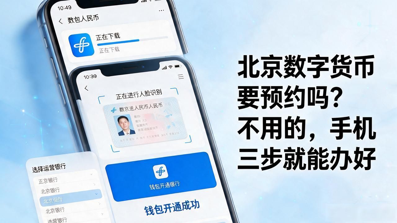 北京数字货币要预约吗？不用的，手机三步就能办好