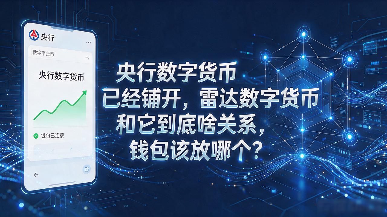 央行数字货币已经铺开，雷达数字货币和它到底啥关系，钱包该放哪个