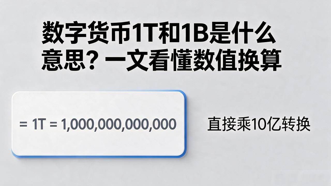 数字货币1T和1B是什么意思？一文看懂数值换算
