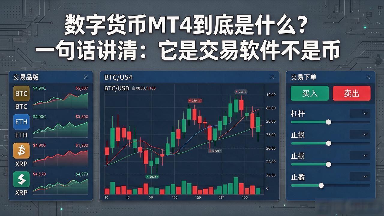 数字货币MT4到底是什么？一句话讲清：它是交易软件不是币