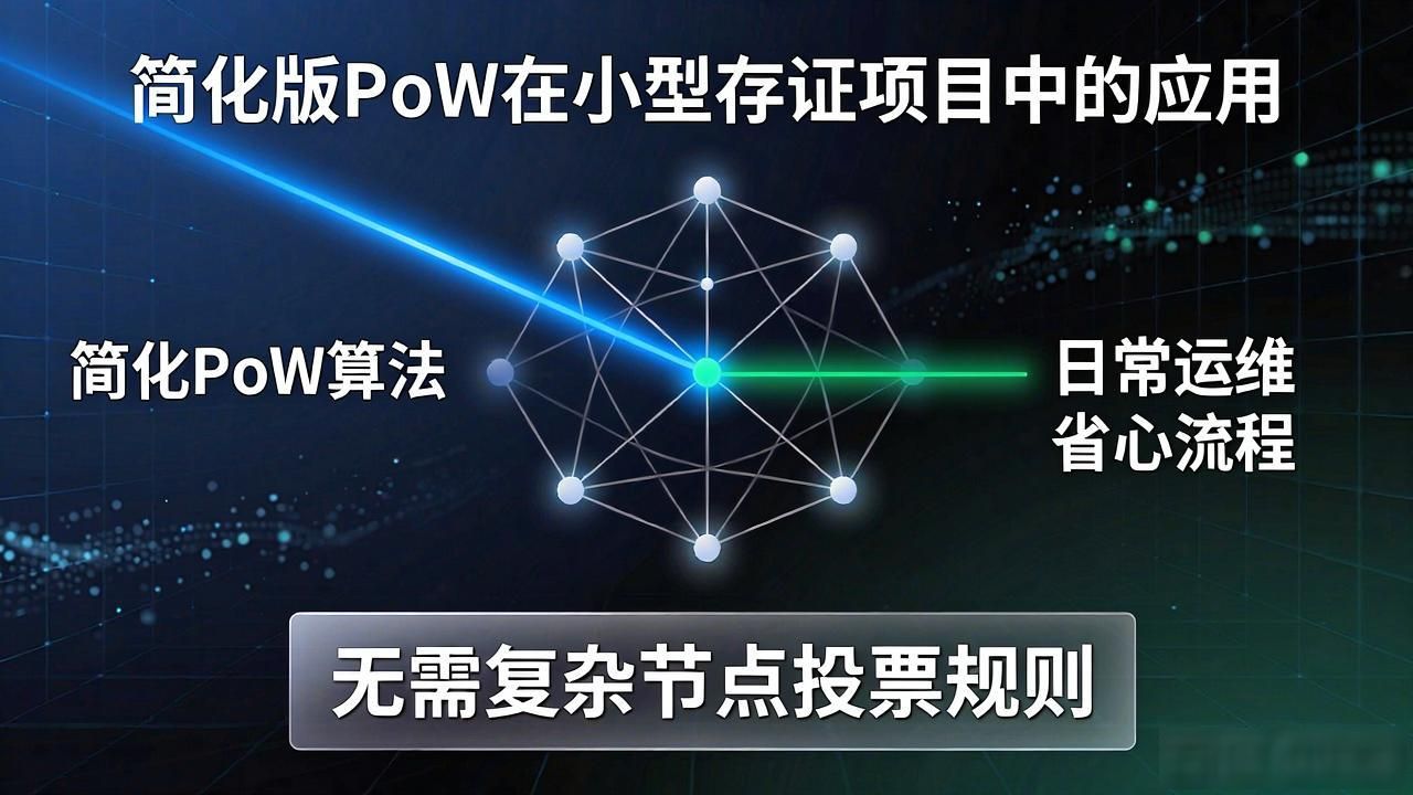 简化版PoW在小型存证项目的应用_旧技术的落地价值_区块链旧技术