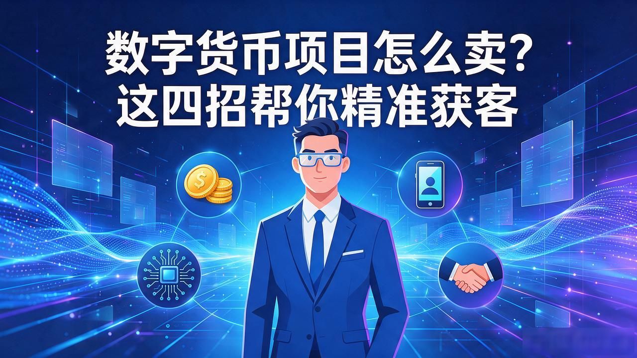 数字货币项目怎么卖？这四招帮你精准获客