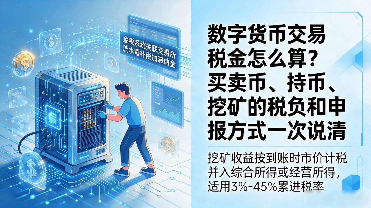 数字货币交易税金怎么算？买卖币、持币、挖矿的税负和申报方式一次说清