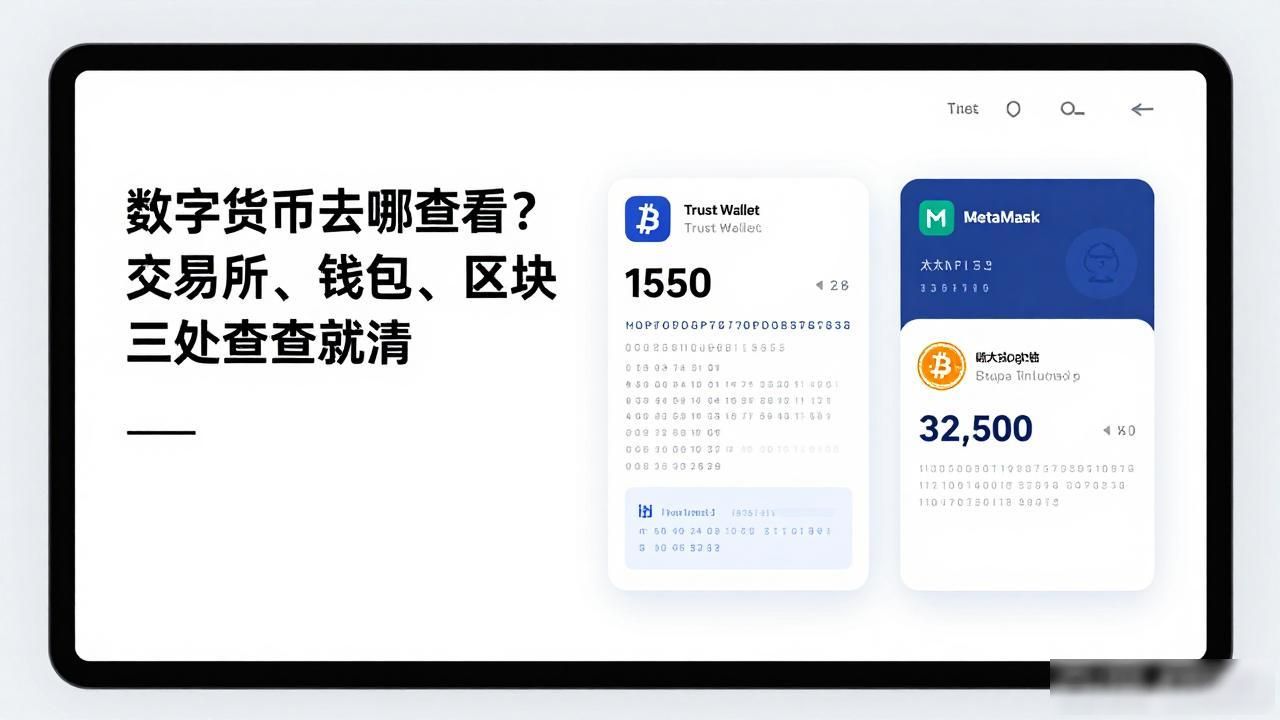 数字货币去哪查看？交易所、钱包、区块浏览器三处一查就清