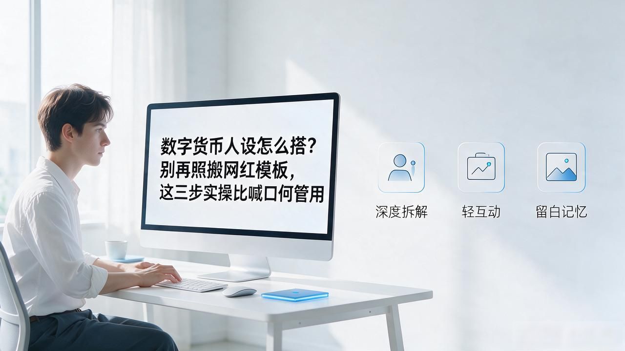 数字货币人设怎么搭？别再照搬网红模板，这三步实操比喊口号管用