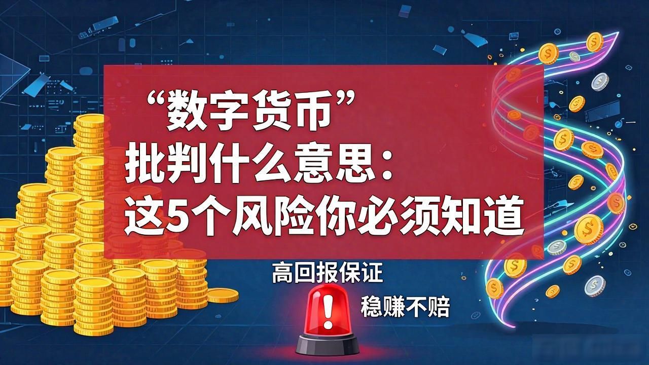 数字货币批判什么意思：这5个风险你必须知道
