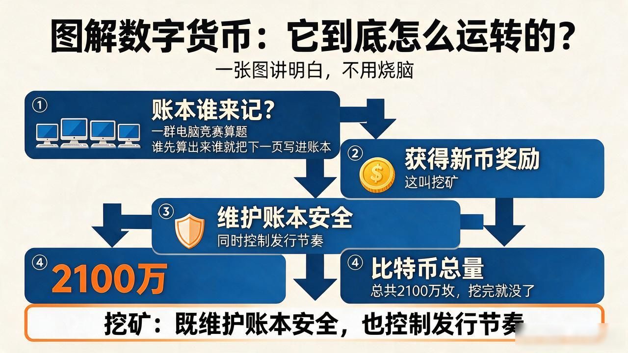 图解数字货币：它到底怎么运转的？一张图讲明白，不用烧脑