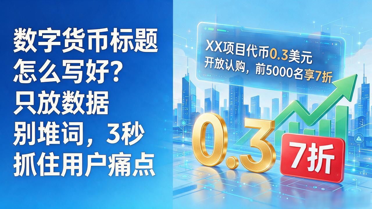 数字货币标题怎么写好？只放数据别堆词，3秒抓住用户痛点