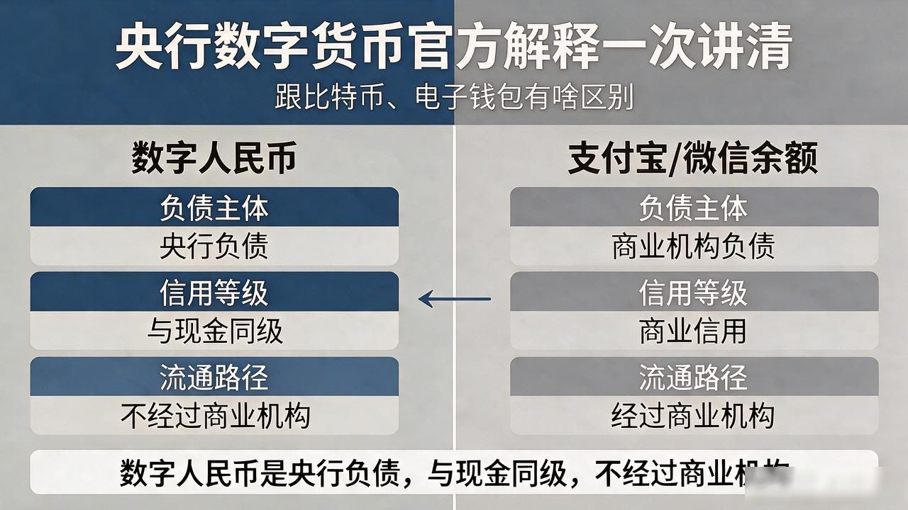 央行数字货币官方解释一次讲清，跟比特币、电子钱包有啥区别
