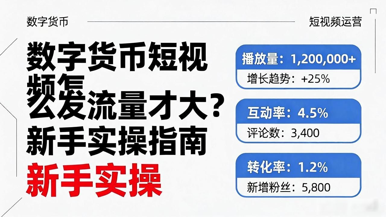 数字货币短视频怎么发流量才大？新手实操指南