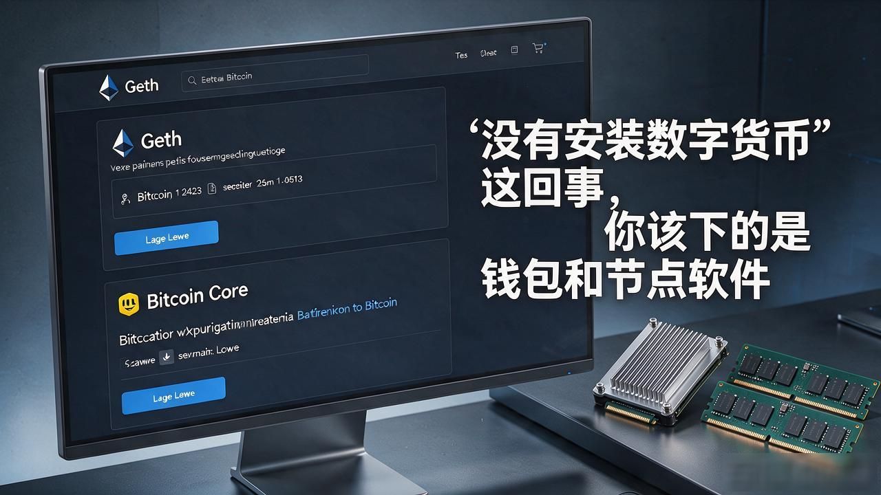 没有"安装数字货币"这回事，你该下的是钱包和节点软件