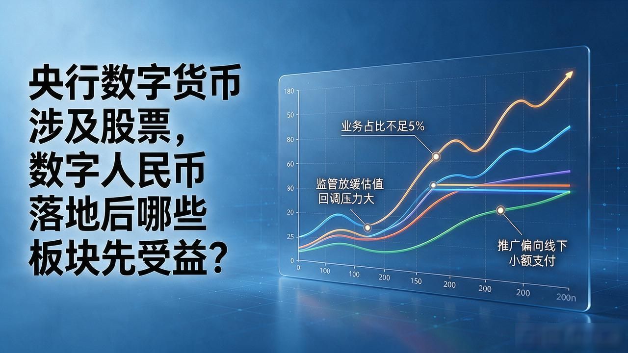 央行数字货币涉及股票，数字人民币落地后哪些板块先受益