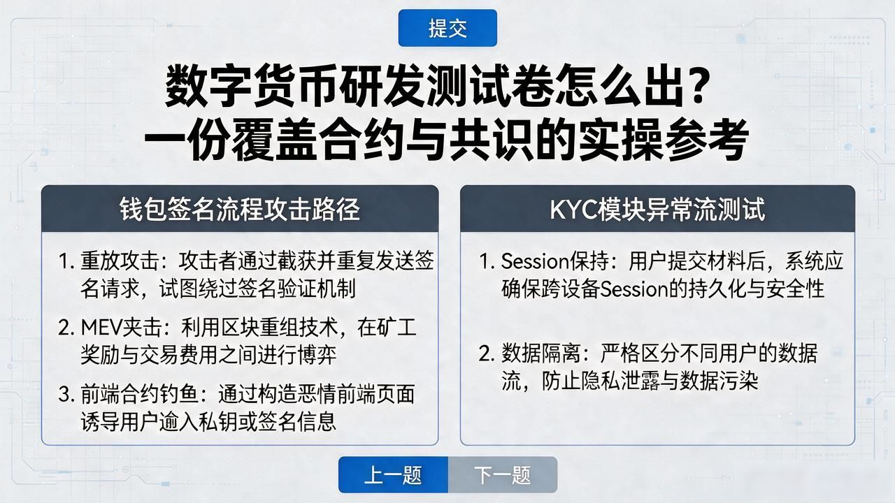 数字货币研发测试卷_智能合约逻辑测试_数字货币研发测试卷
