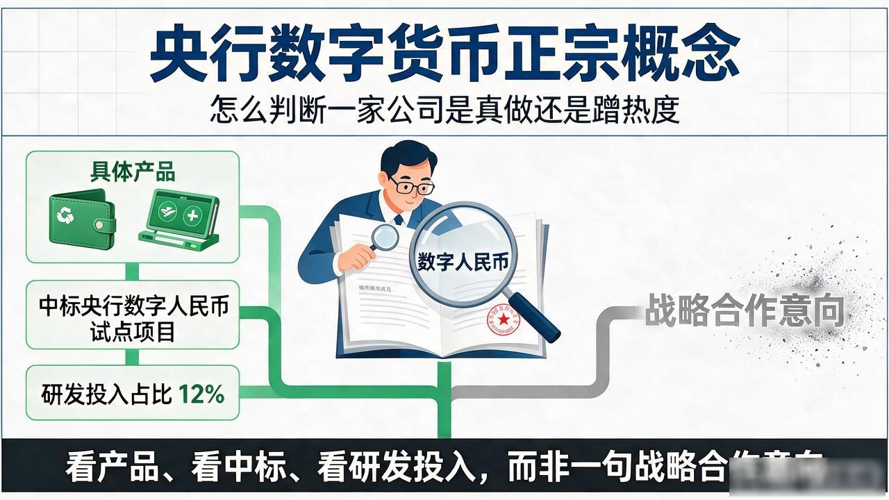 央行数字货币正宗概念，怎么判断一家公司是真做还是蹭热度