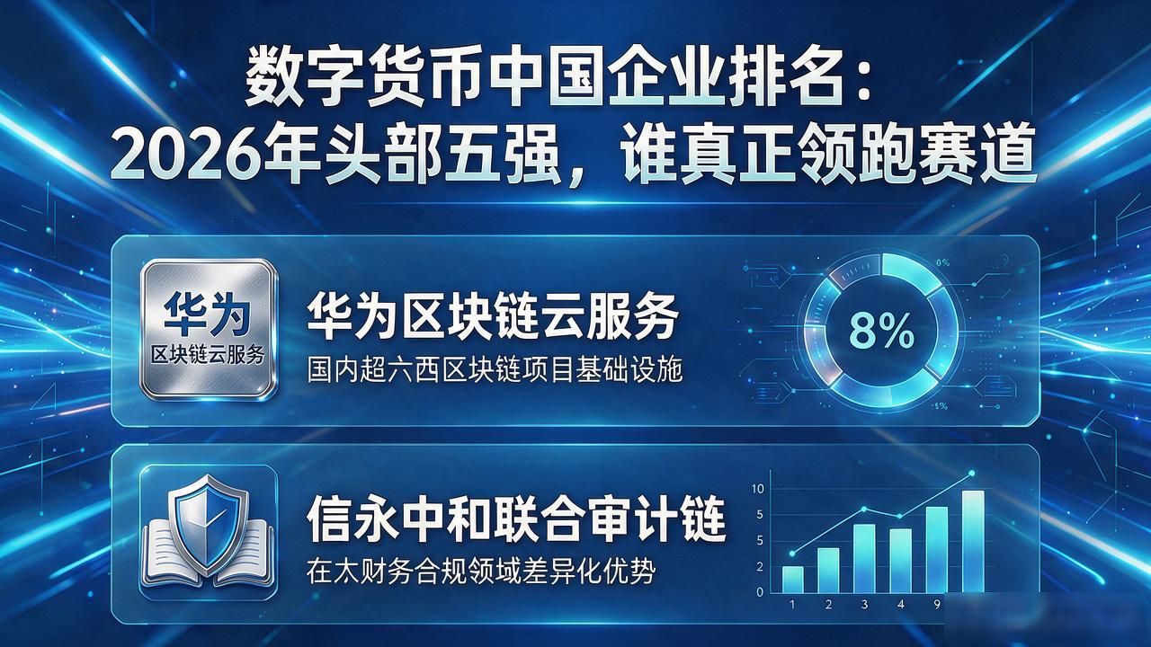 数字货币中国企业排名：2026年头部五强，谁真正领跑赛道
