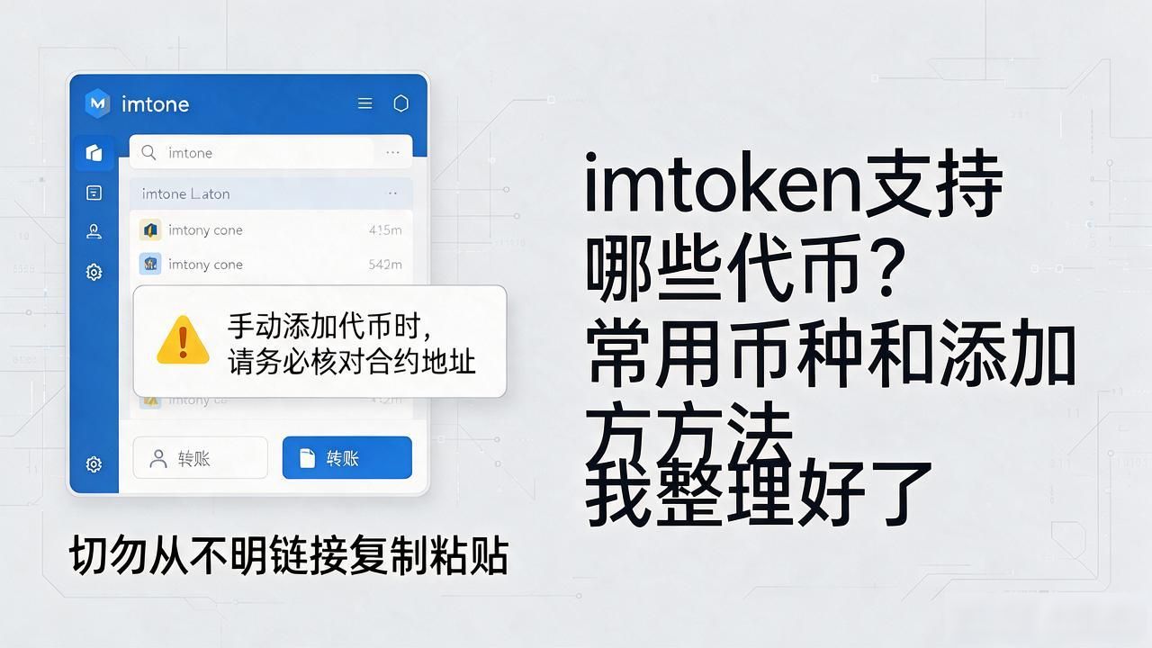 imtoken支持哪些代币？常用币种和添加方法我整理好了
