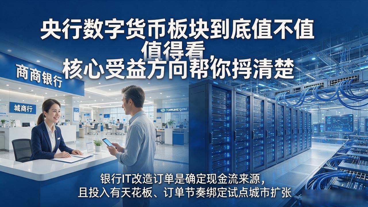 央行数字货币板块到底值不值得看，核心受益方向帮你捋清楚