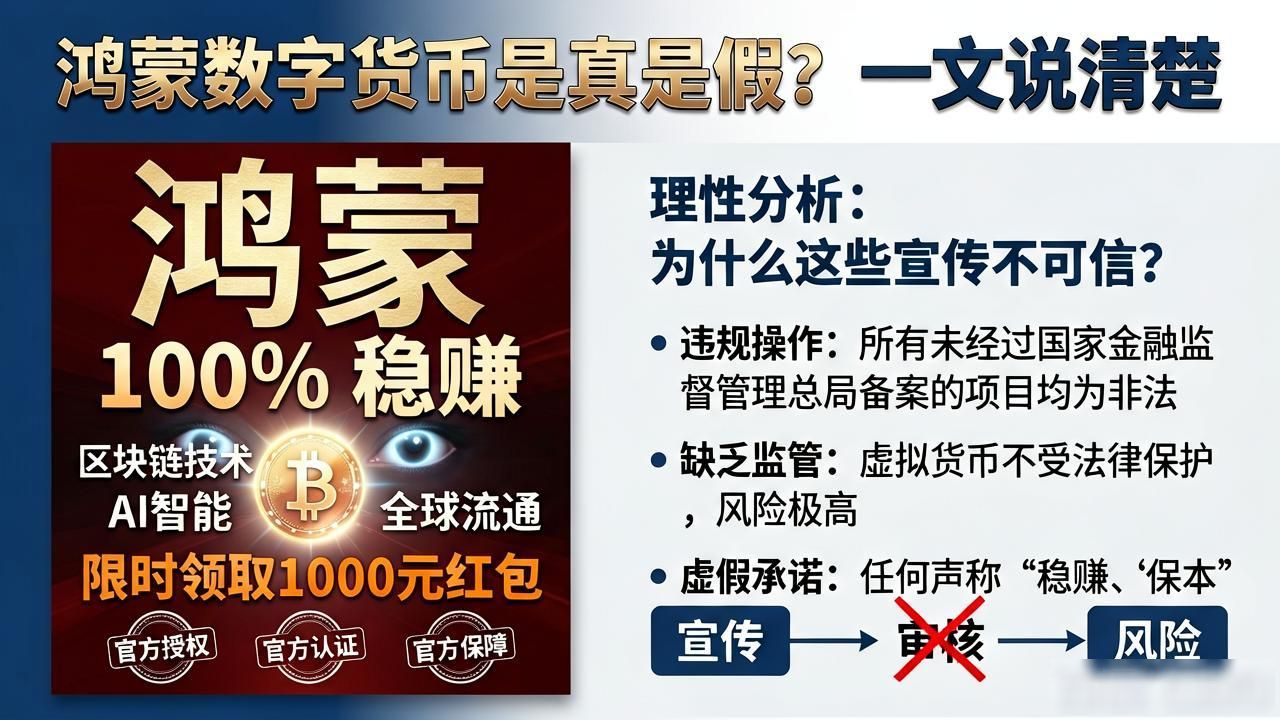 鸿蒙数字货币是否真实_鸿蒙数字货币骗局_鸿蒙数字货币真假