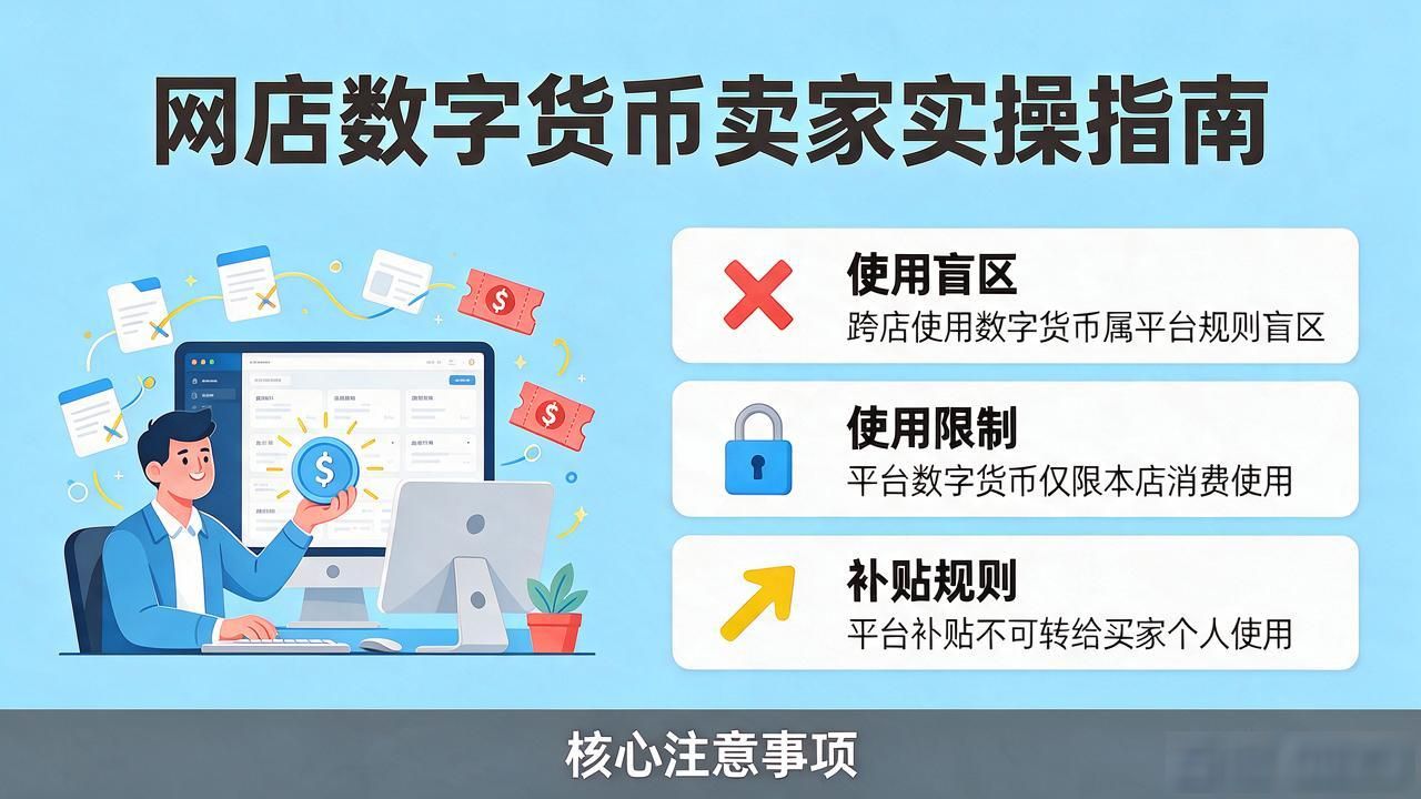 网店数字货币怎么用？从抵扣上限到叠加规则，卖家必看的实操指南
