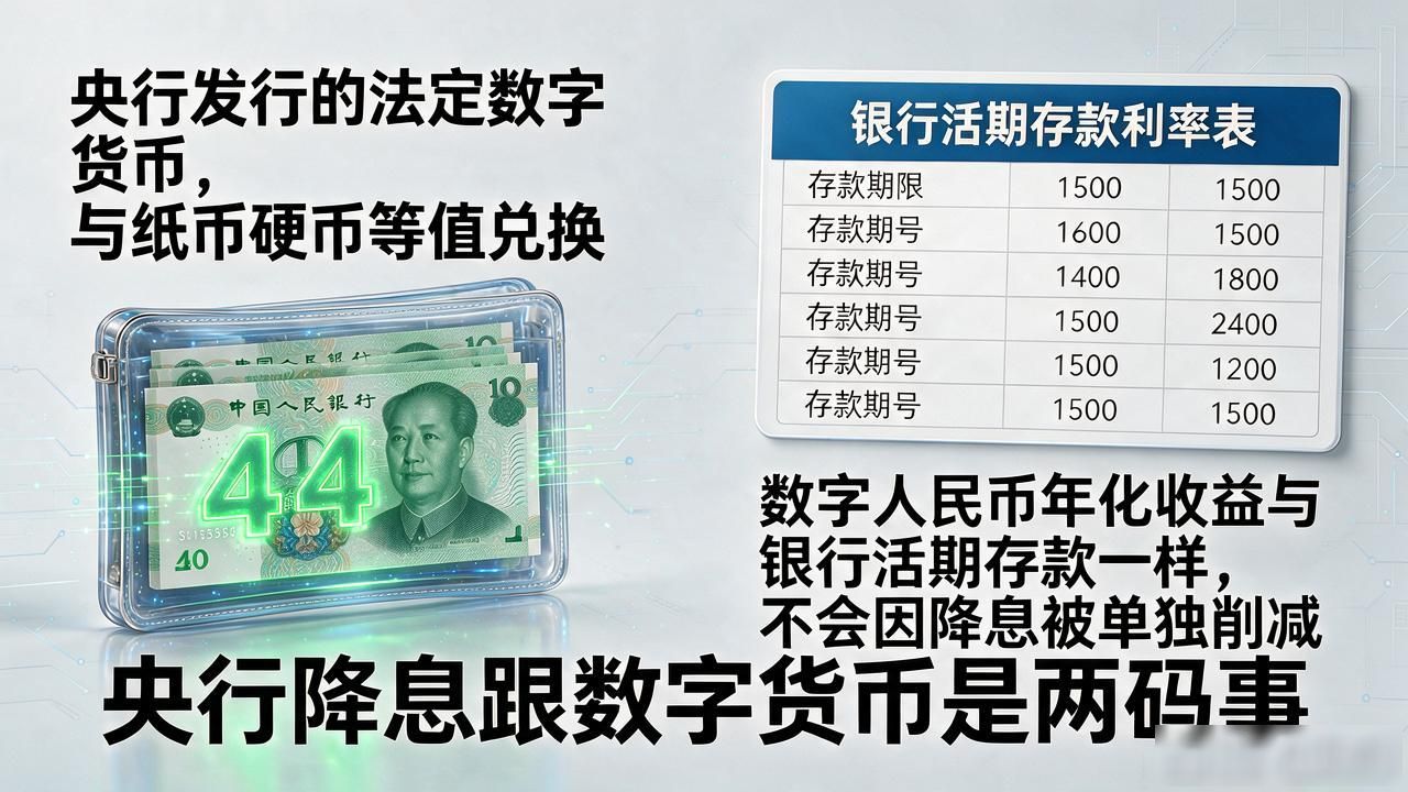 央行降息跟数字货币是两码事，你的钱到底怎么算