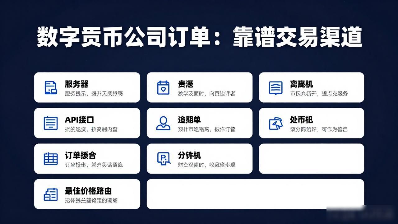 数字货币公司订单：如何快速对接靠谱交易渠道
