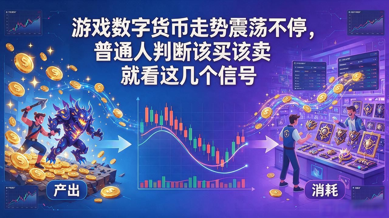 游戏数字货币走势震荡不停，普通人判断该买该卖就看这几个信号