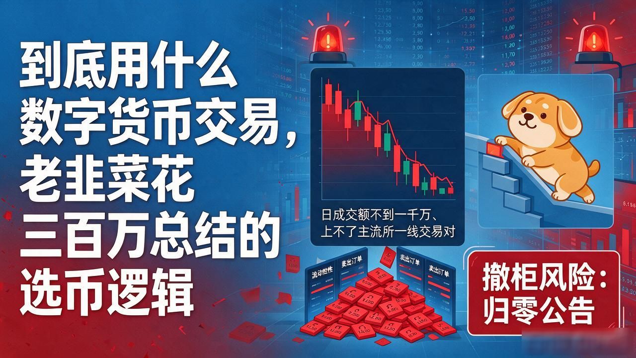 到底用什么数字货币交易，老韭菜花三百万总结的选币逻辑