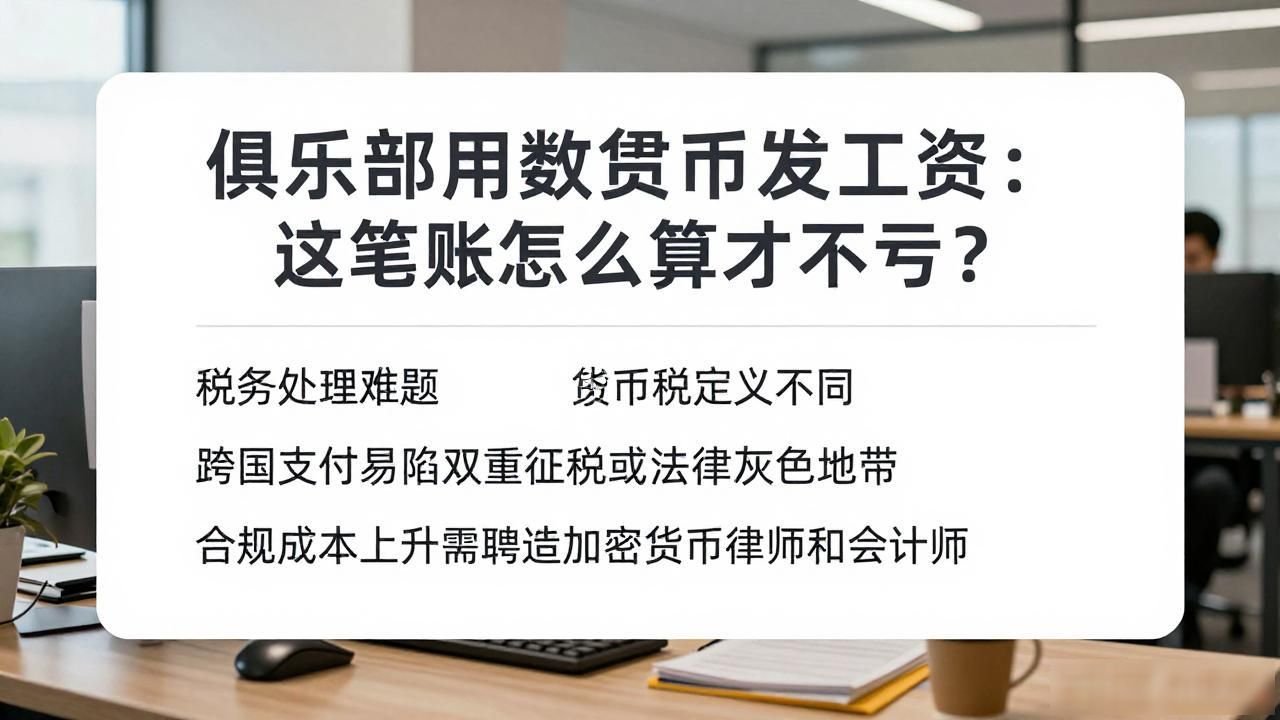 俱乐部用数字货币发工资：这笔账怎么算才不亏？