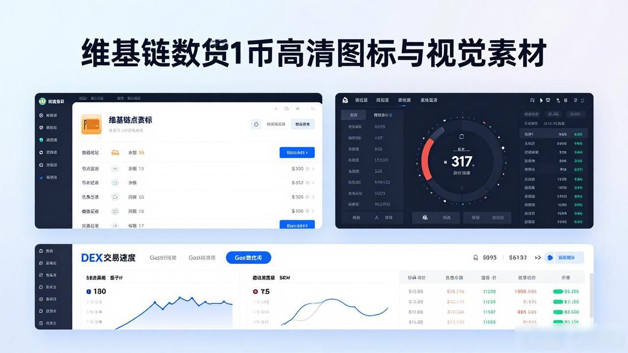 维基链数字货币高清图标与视觉素材大全