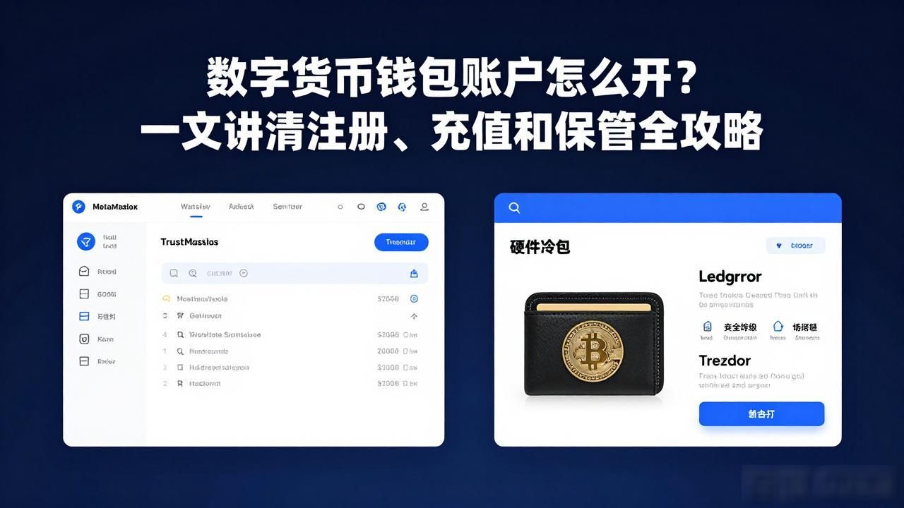 数字货币钱包账户怎么开？一文讲清注册、充值和保管全攻略
