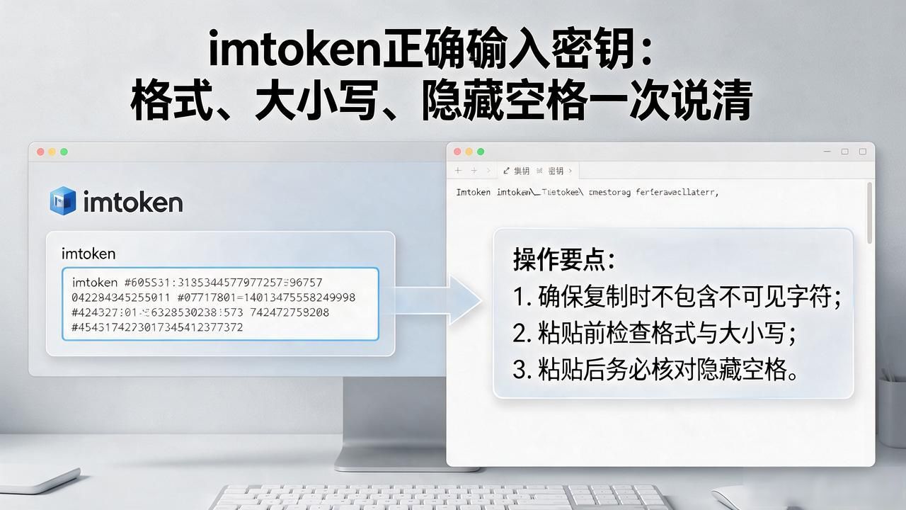 imtoken正确输入密钥：格式、大小写、隐藏空格一次说清