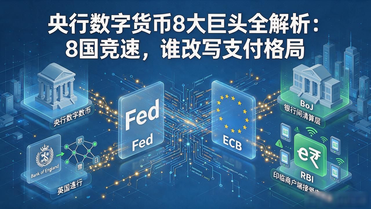 央行数字货币8大巨头全解析：8国竞速，谁改写支付格局
