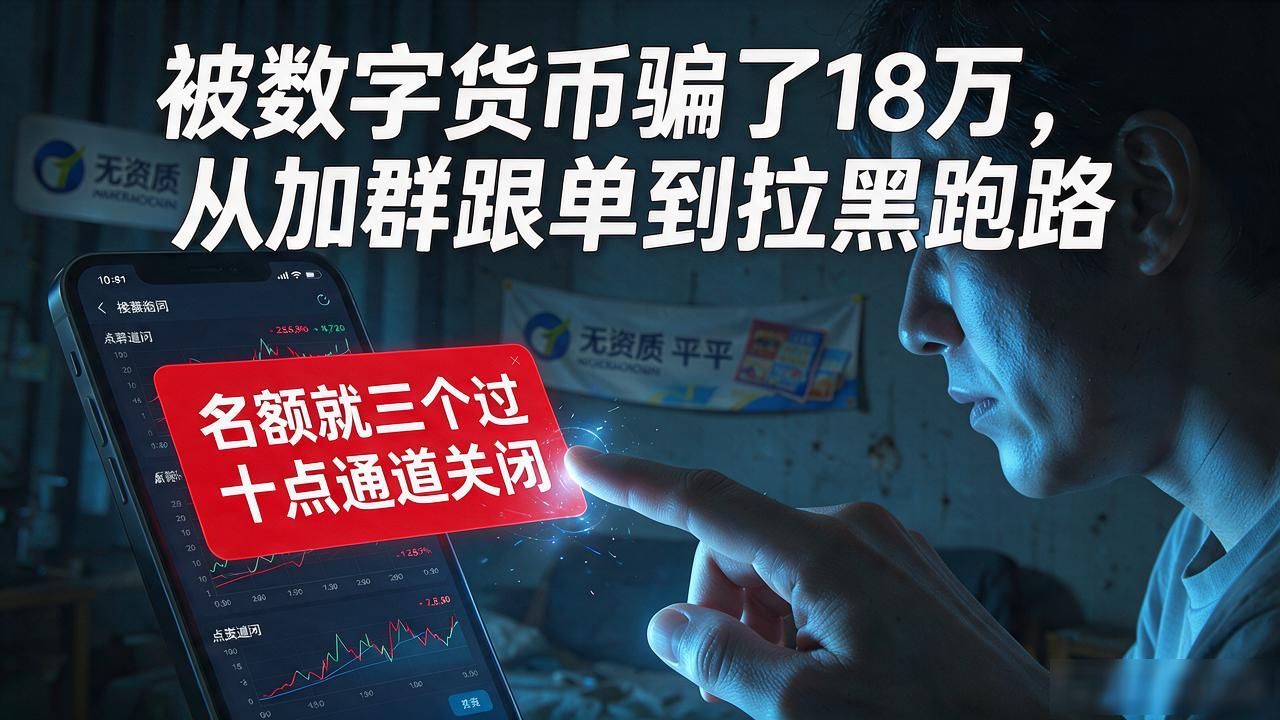 被数字货币骗了18万，从加群跟单到拉黑跑路，这套过程我全中过