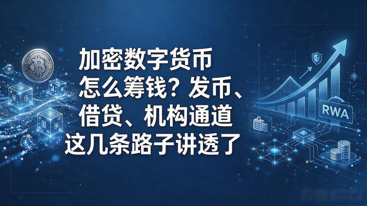 加密数字货币怎么筹钱？发币、借贷、机构通道这几条路子讲透了