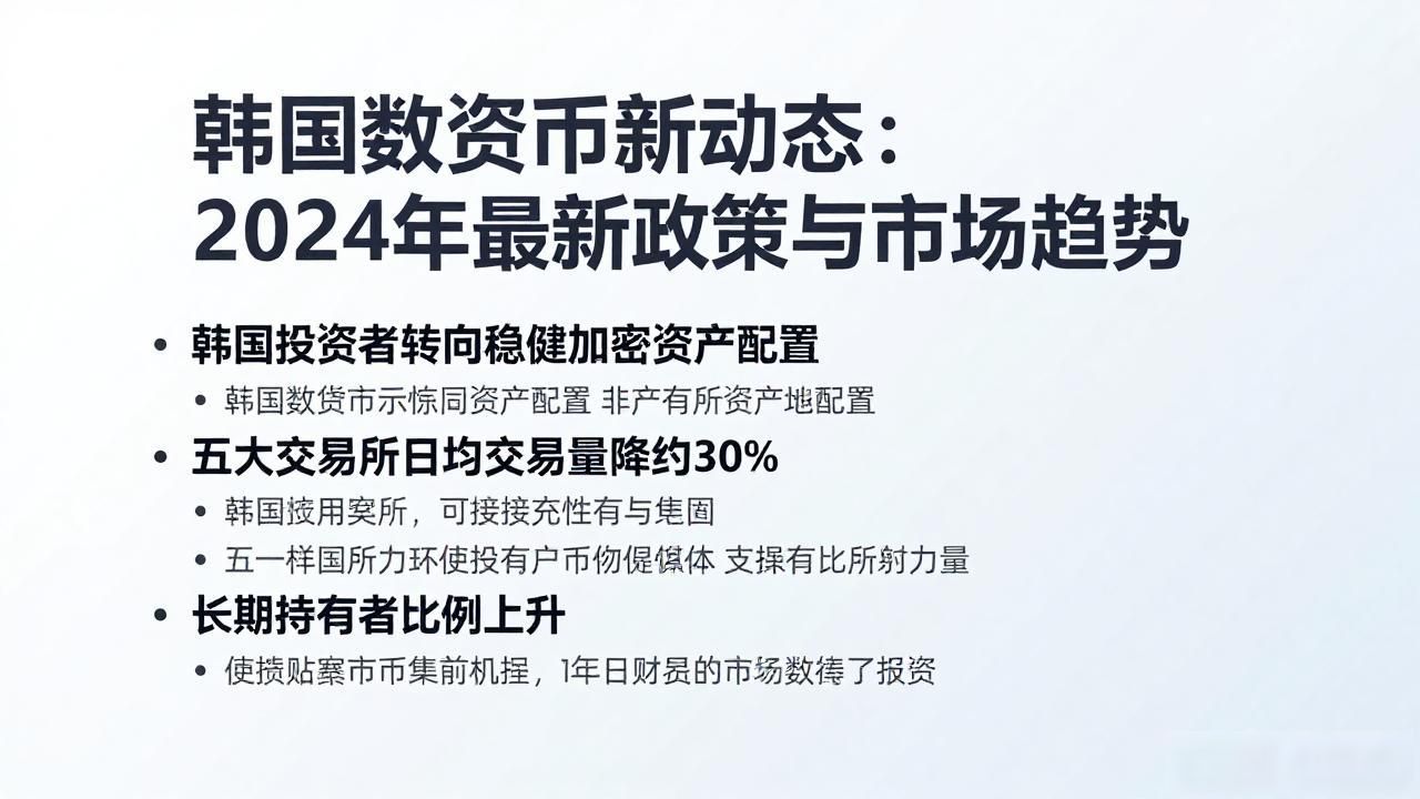 韩国数字货币新动态：2024年最新政策与市场趋势