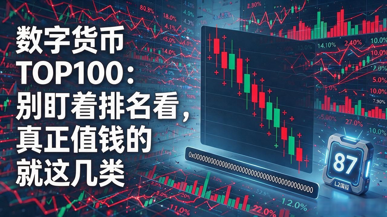 数字货币TOP100：别盯着排名看，真正值钱的就这几类