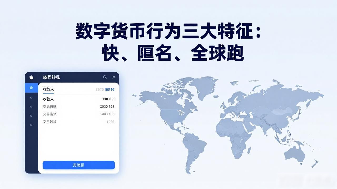 数字货币行为三大特征：快、匿名、全球跑