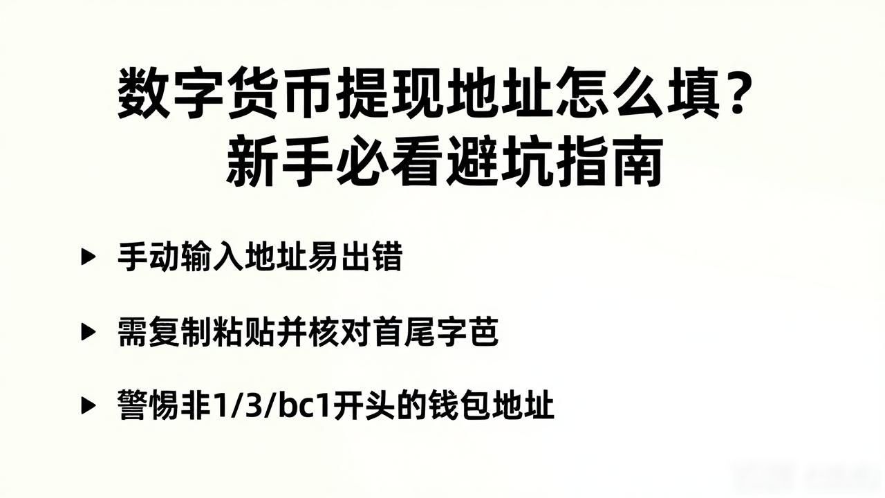 数字货币提现地址怎么填？新手必看避坑指南