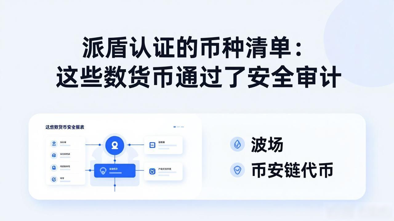 派盾认证的币种清单：这些数字货币通过了安全审计