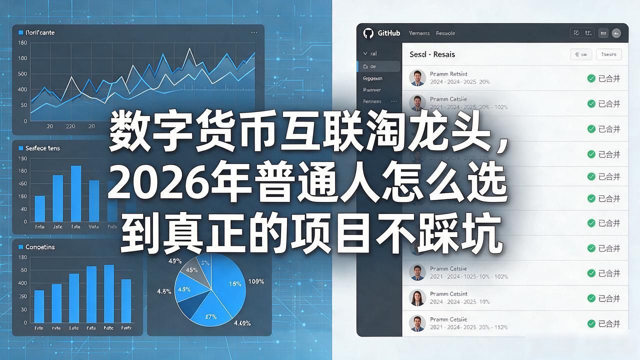 数字货币互联淘龙头，2026年普通人怎么选到真正的项目不踩坑