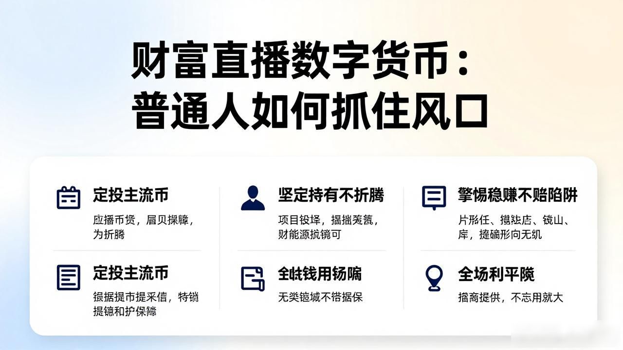 财富直播数字货币：普通人如何抓住风口